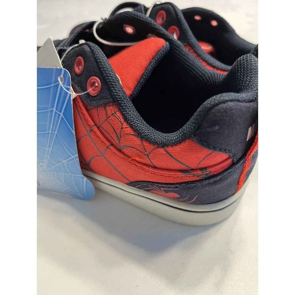 Marvel Spider-Man Red & Blue Canvas Sneakers Sz 3